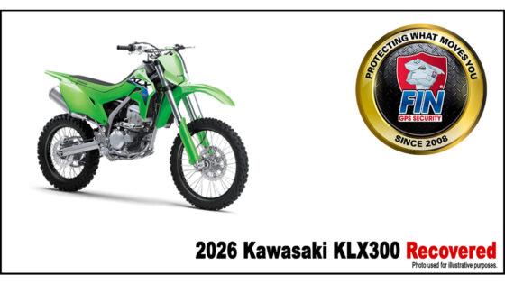 Recharged FIN GPS Device Helps Atlanta Police Recover Stolen Kawasaki Motorcycle