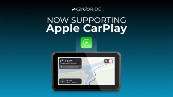 Cardo Ride Pro Update Adds Apple CarPlay Support for Motorcycle Dashboards