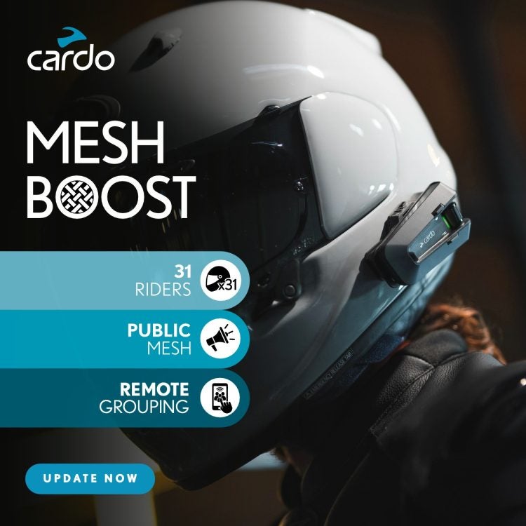 Cardo’s Mesh Comms Can Now Connect Up To 31 Riders, If That’s A Function You Desperately Wanted
